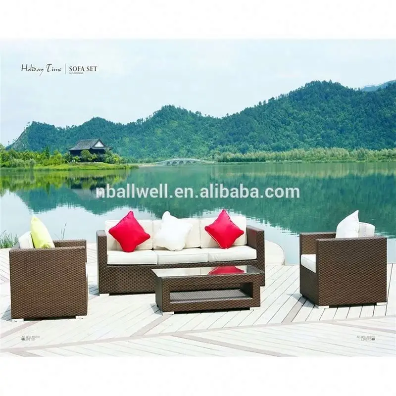 Yinzhou Living Rattan Furniture Garden Outdoor Furniture Garden Rattan Sofa Set