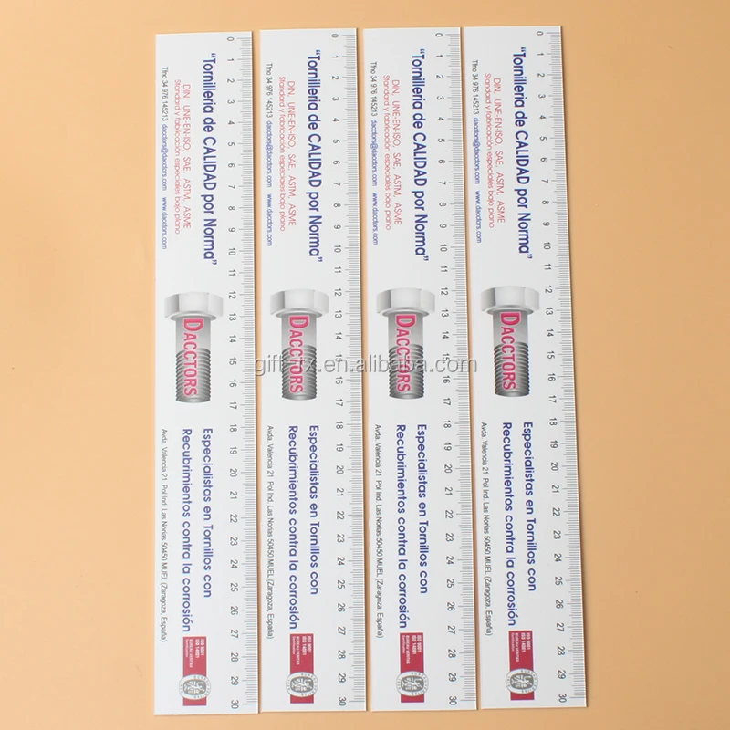 Рекламная складная пластиковая линейка 30