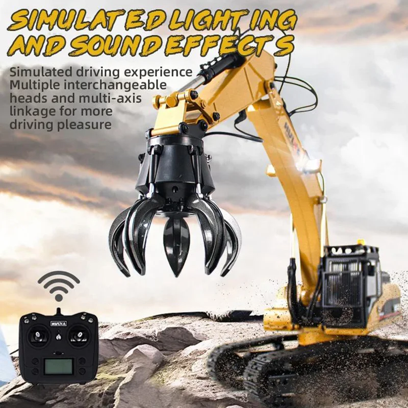 HUINA 1580 Full Alloy Electric Pickup RC Digger 1:14