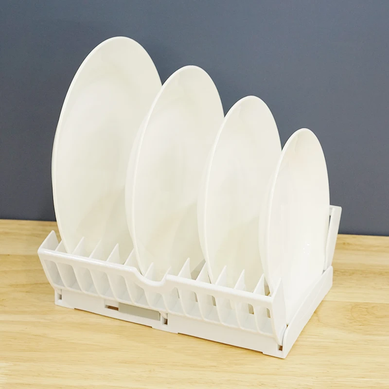 Kitchen Foldable Dish Plate Drying Rack Organizer Drainer Plastic