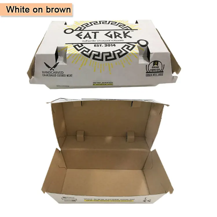 Custom printed design mini paper kraft burger box size black clamshell  cardboard burger packaging box - AliExpress