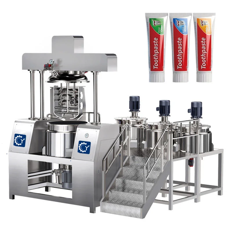 Vacuum Homogenizing Emulsifier Toothpaste Production Line Toothpaste ...