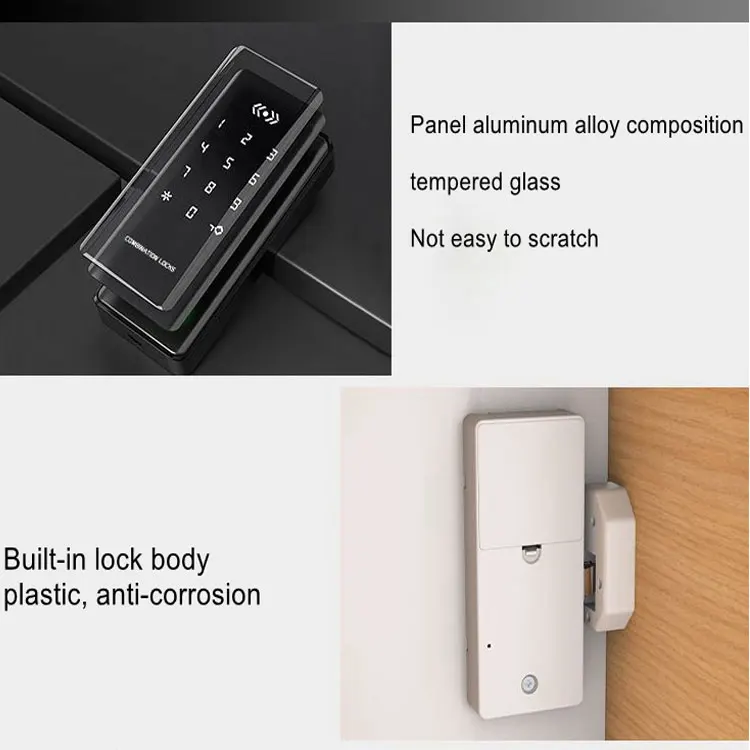 Ttlock Smart Keyless Door Lock for Cabinet RFID & Fingerprint Reader Magnetic Safety Password Unlock Zinc Alloy-for Sauna Room