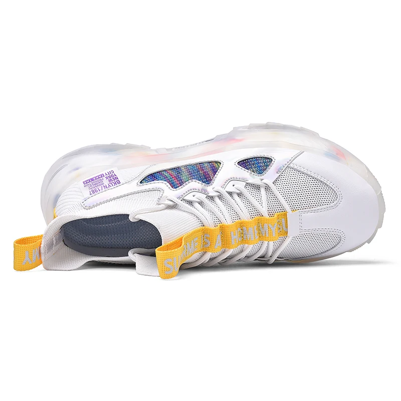 
Модные мужские кроссовки с прозрачной подошвой, повседневные, для улицы, под заказ, с логотипом 