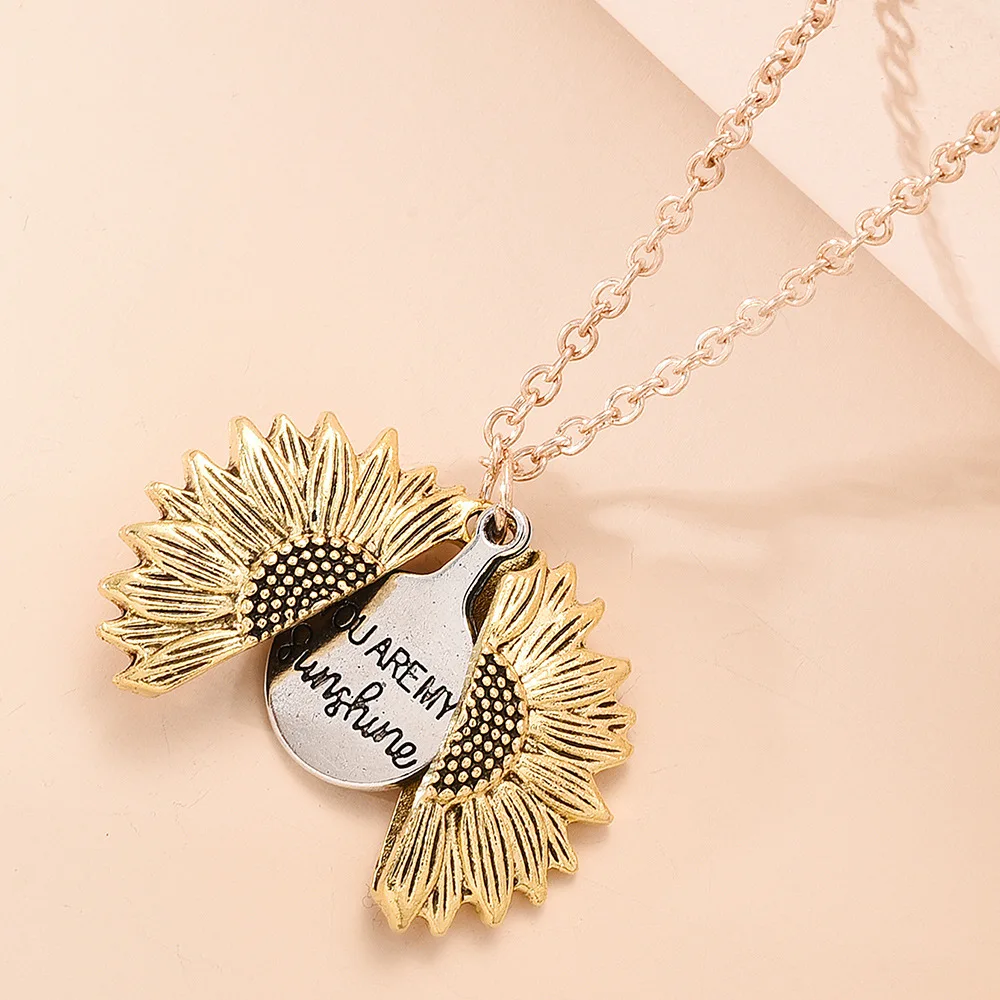 Double Layered Sunflower Necklace