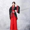 Conjunto de vestido rojo y negro para mujer
