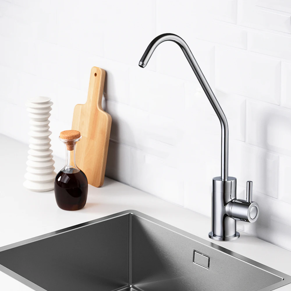 كروم ثقب واحد الحوض البارد حوض الصنبور خلاط مياه الشرب صنبور فلتر فلتر لنظام ترشيح الماء