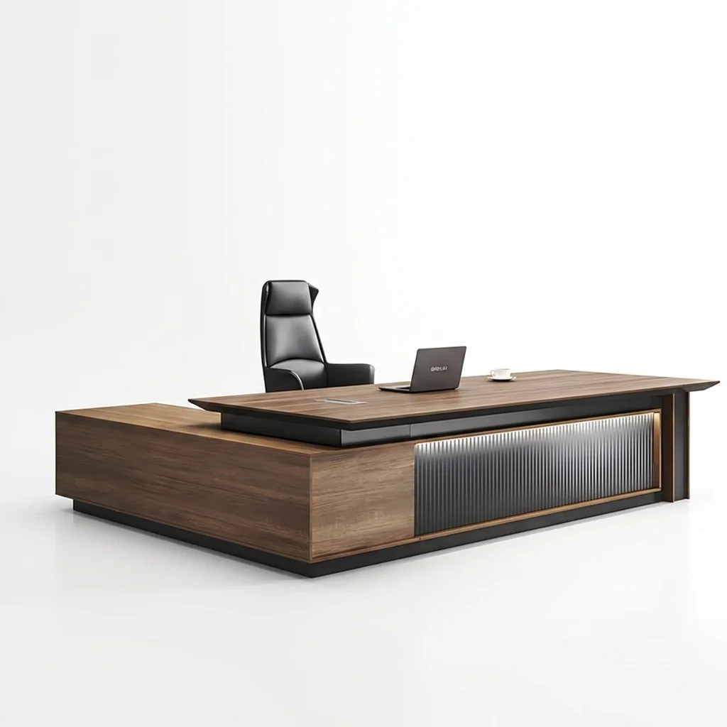 Luxury Executive Office Set Manager New Modern Ceo boss Desks l Shape Computer Table Furniture Factory Customization Wholesale image 5