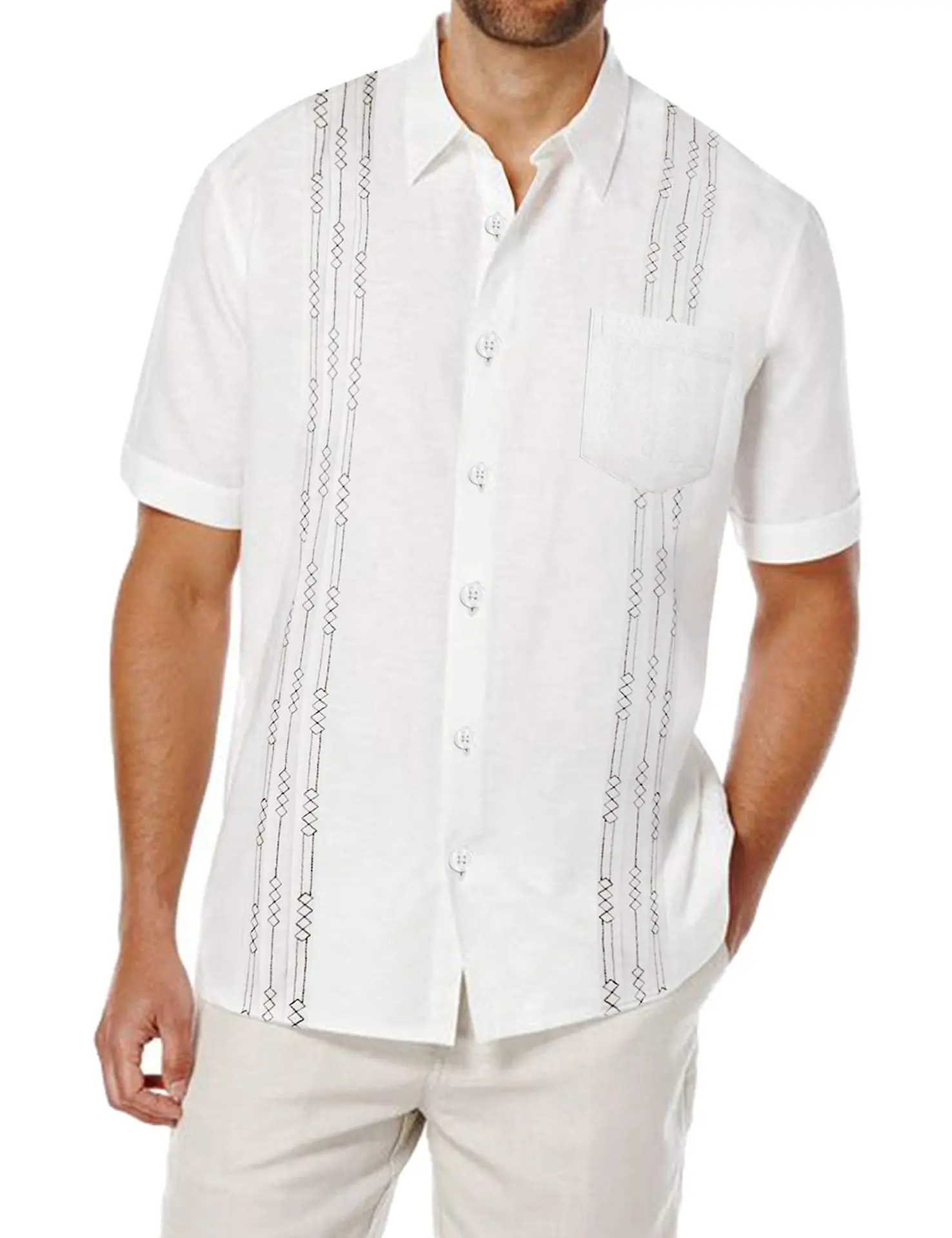 mens short sleeve linen shirts sale