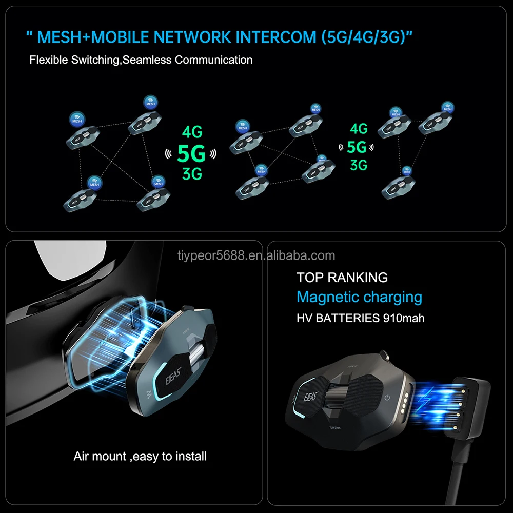 product tiypeor ejeas x10 mesh communication system full duplex motorbike helmets headset 10 riders motorcycle intercom-7