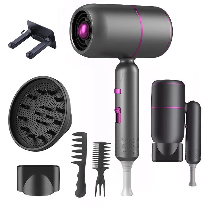 2000W High Speed Professional Portable Foldable Ionic Hair Blow Dryer Kit with Diffuser Travel Salon Home Folding Hair Dryer