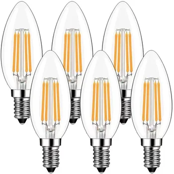 Wholesale Factory Supply Vintage Clear LED Filament E27 E14 B22 4W/6W 3000k/2700k/6500k for Decorative C35 LED Filament Bulbs
