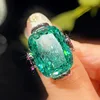 open size Black gold Parra green ring