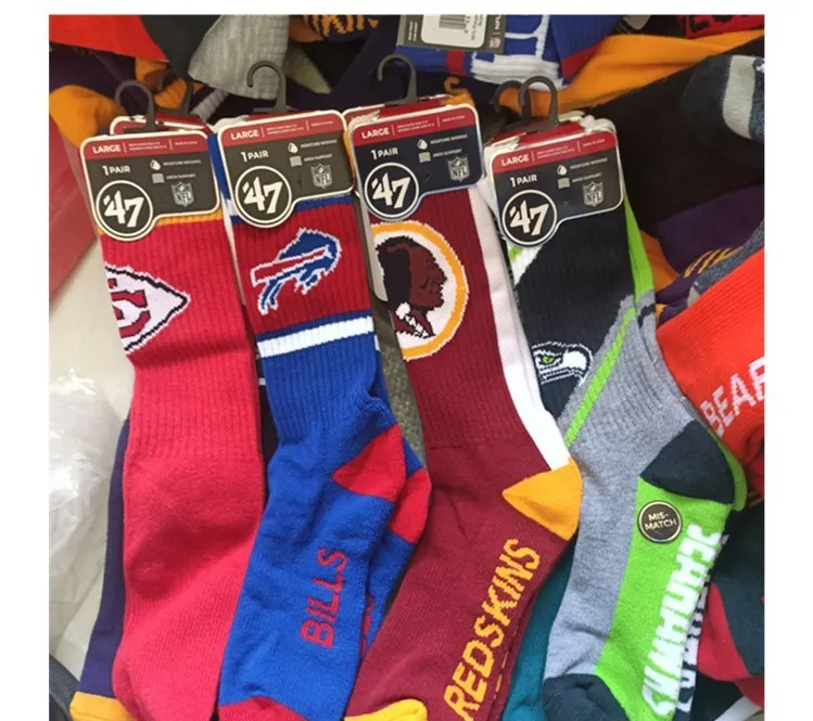 Eubi Wholesale Nfl Athletic Football Print Designer Tube Sports Socks