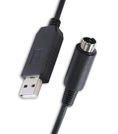 FTDI USB Mitsubishi Q Series PLC Programming Cable FT231XS USB RS232 Serial to Mini Din 6-pin Cable Compatible with USB-QC30R2