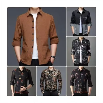 Wholesale Direct Factory Custom Latest Fashion Formal Designs Cotton Long Sleeve Slim Fit Casual Spring Men's Shirt