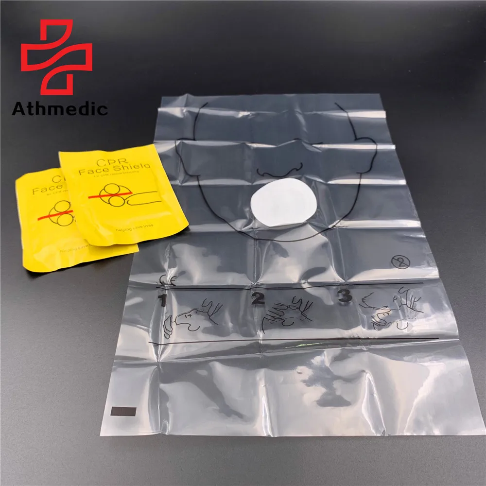 2023 Athmedic First Aid Training Promotional Cpr Face Shield In Foil