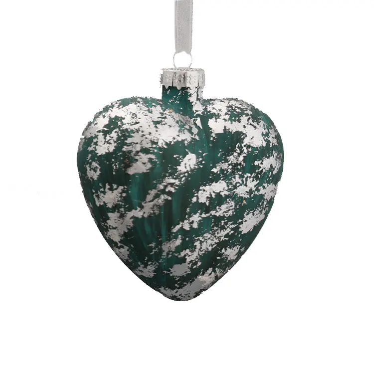 Рождественские украшения, сердца, стеклянные рождественские украшения