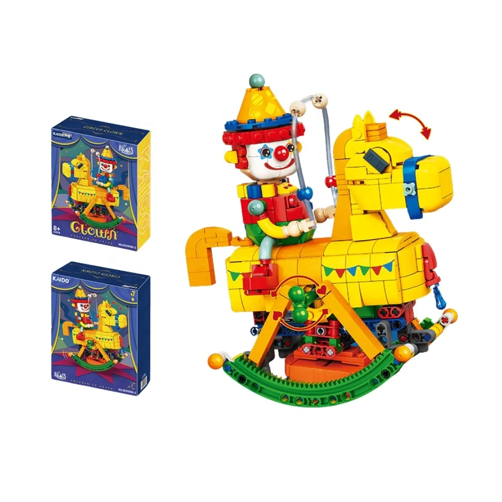 Cute Cartoon Character Building Block Set Small Particle Napoleon Clowns Model Educational Trojan Horse Toy for Kids Block Gifts