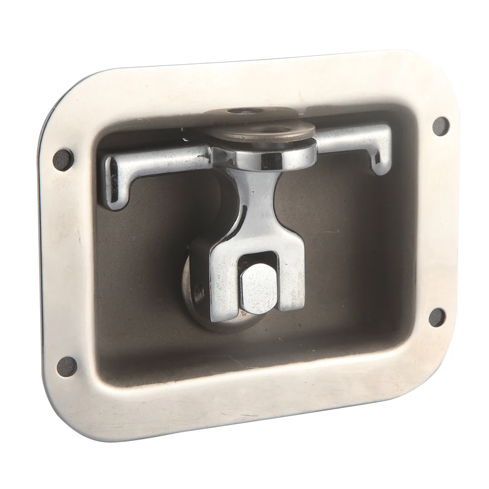 Modern Design Stainless Steel Hood Lock High Quality Four-Hole Installation Corrosion-Resistant Durable with Key Unlock