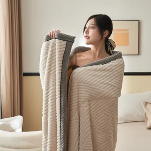 Super Soft 3PLY Winter Sherpa Blanket Thickened Warm Thermal Bed Blanket