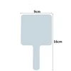 hand held mirror-light blue