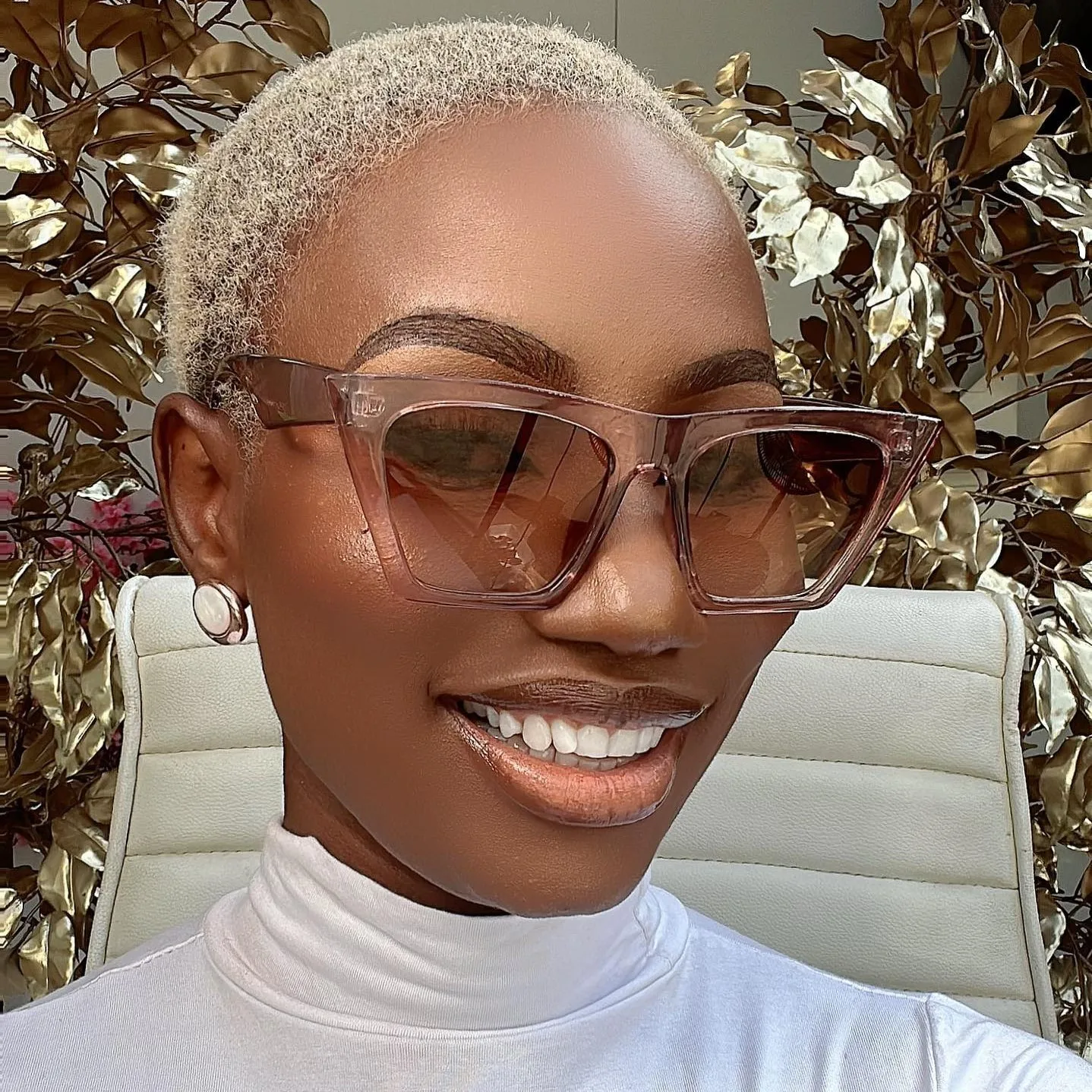 Square Cat Eye Sunglasses  Womens Retro Large Gothic Cat Eye Thick Plastic Retro 80s  main image 2