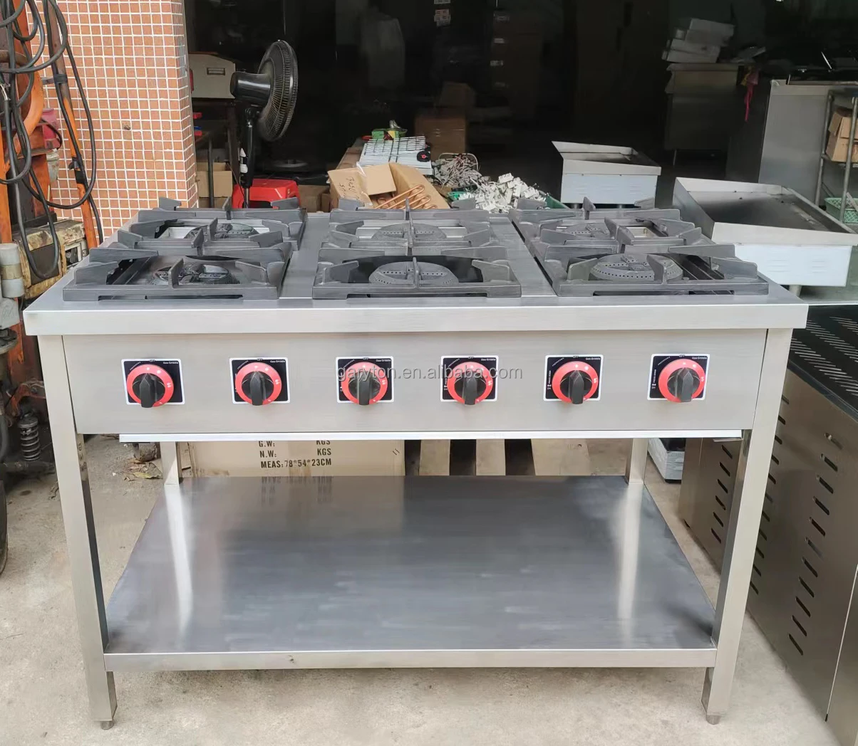 Commercial Stainless Steel Cooking Range Free Standing Gas Stove 4