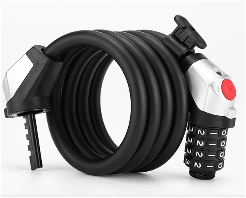 High Quality Chain Combination Bicycle Cable Padlock Custom 4 Digit Lock for Bike