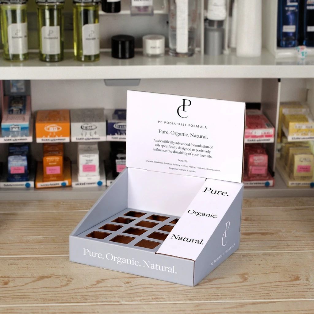 Retail Counter Display Custom Made POP Recyclable Counter Top Cardboard PDQ Display Stand