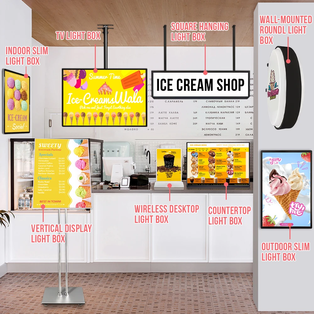 Shop Outdoor Ultra Thin Light Box - Perfect for Advertising