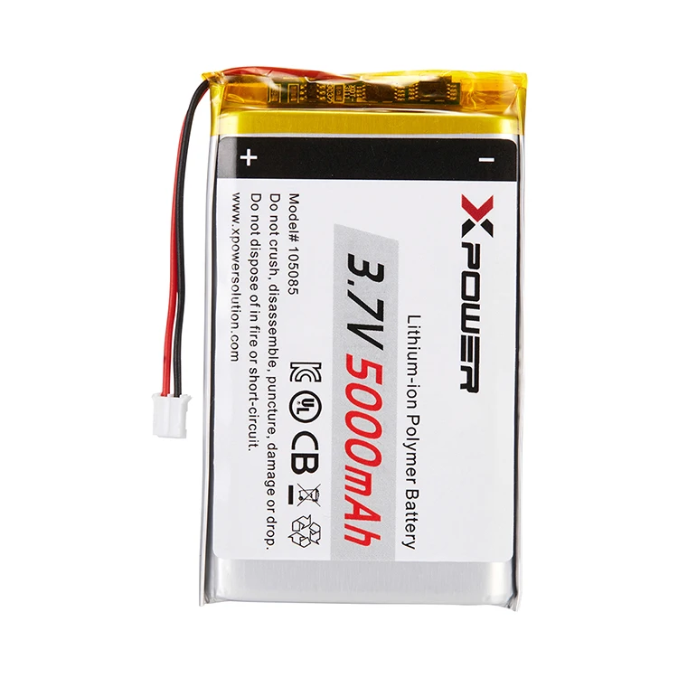 Ultra Thin 10.0*50*87mm (including Pcb) 105085 Kc Lithium Polymer Battery 3.7v 5000mah