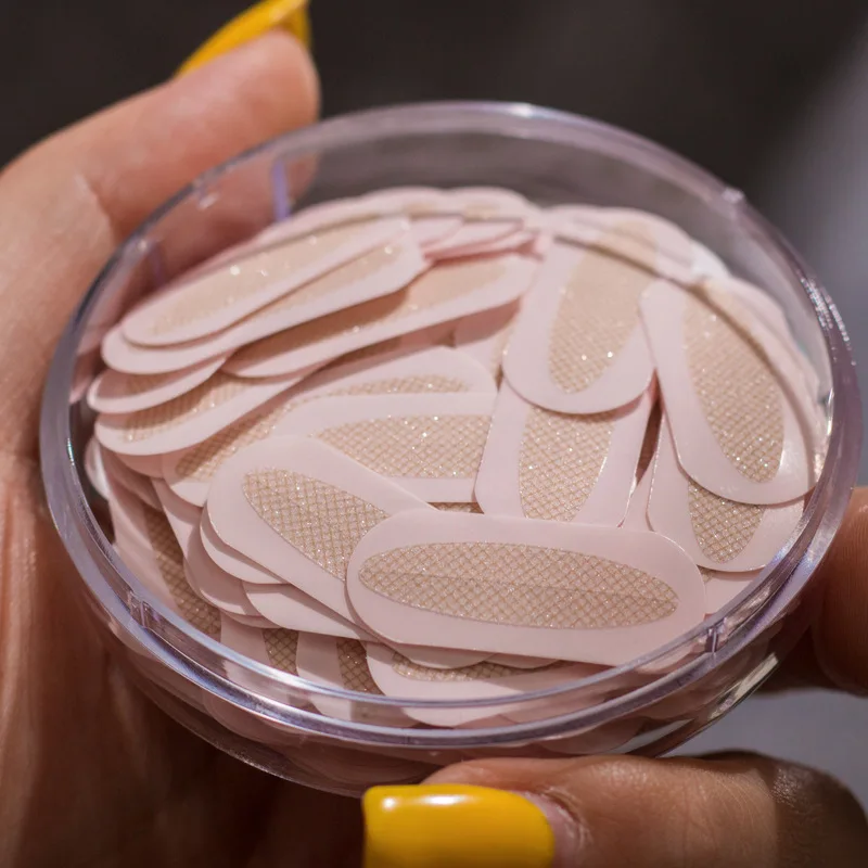 Кружевные сетчатые двусторонние наклейки для век, женские двусторонние бесшовные натуральные большие глаза, Невидимая сетка