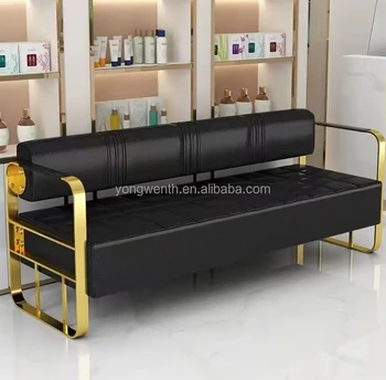 Golden Salon Furniture Beauty Salon Barber Shop Waiting Chair High Quality Waiting Sofa