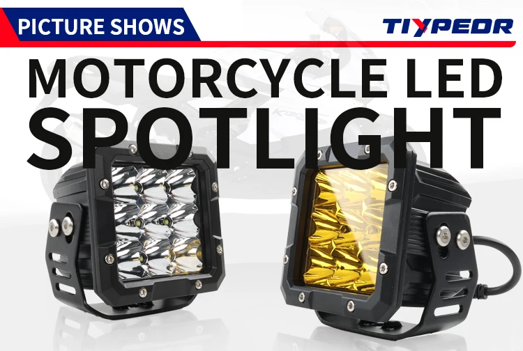 TIYPEOR Hot Selling High Quality Bright Work Light Upgrade Motorcycle Spotlight Combo Beam for Off-road Fog Auxiliary Headlight supplier