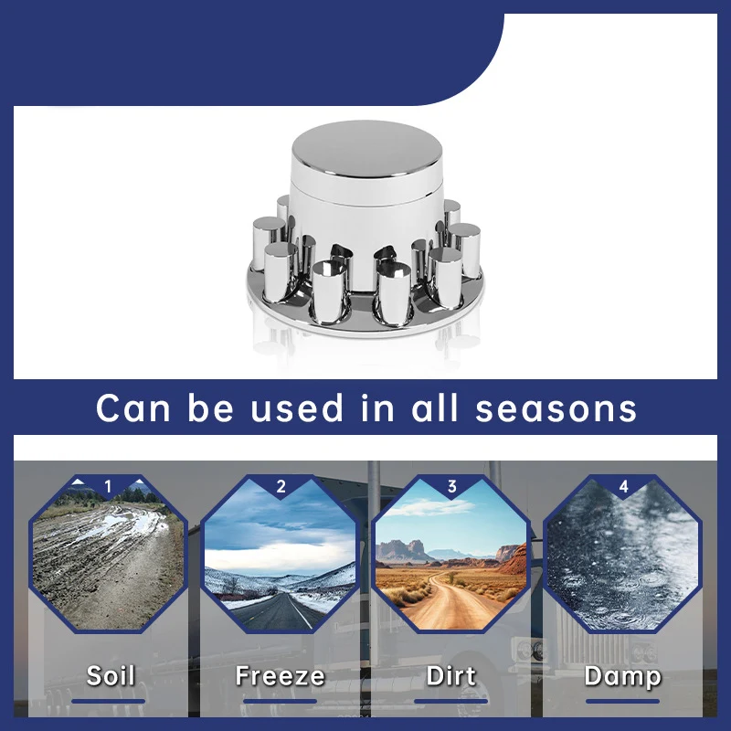 Factory Wheel Axle Covers Suits Lug Nut Covers for Semi Trucks Wheel Axle Cover Hub Caps for American Trucks 1