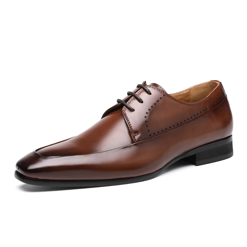square toe brown dress shoes Handmade Mens brown crocodile dress shoes, Men brown square toe laceup shoe US 8.5 / brown / D