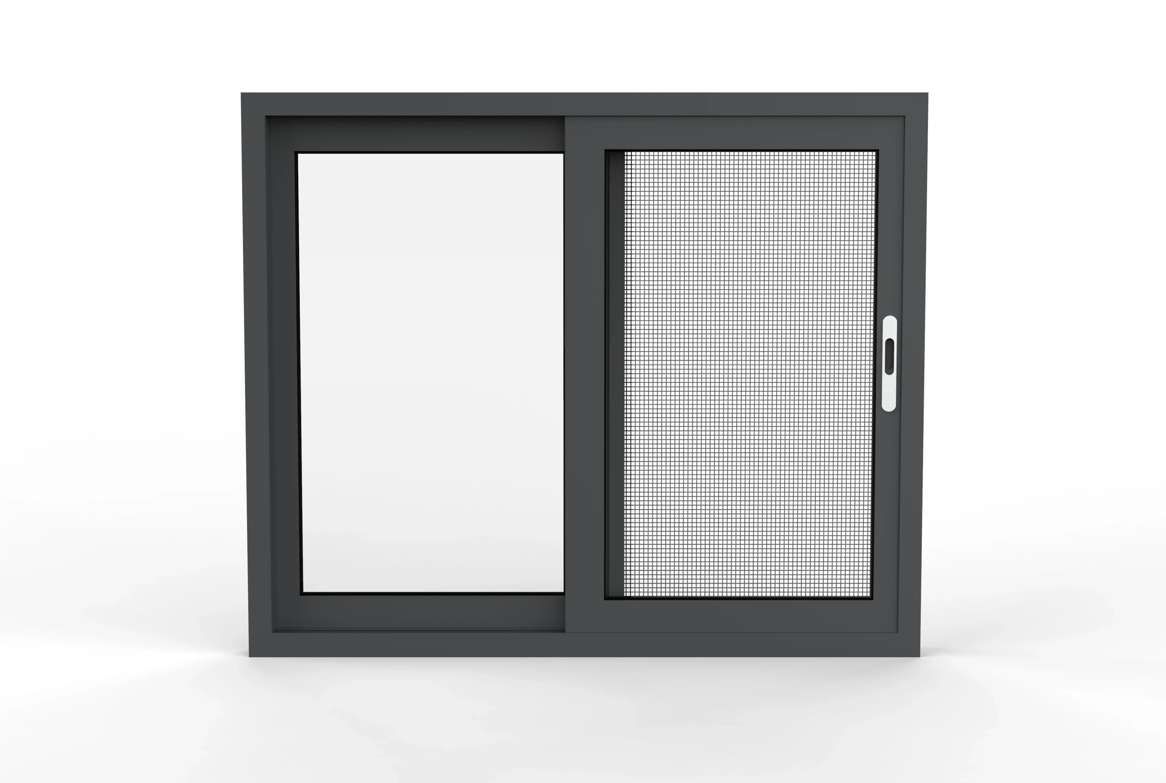 Minglei Aluminum Thermal Break Double Glazed Tempered Glass Sliding Windows Steel Fly Screen Mosquito Netting details