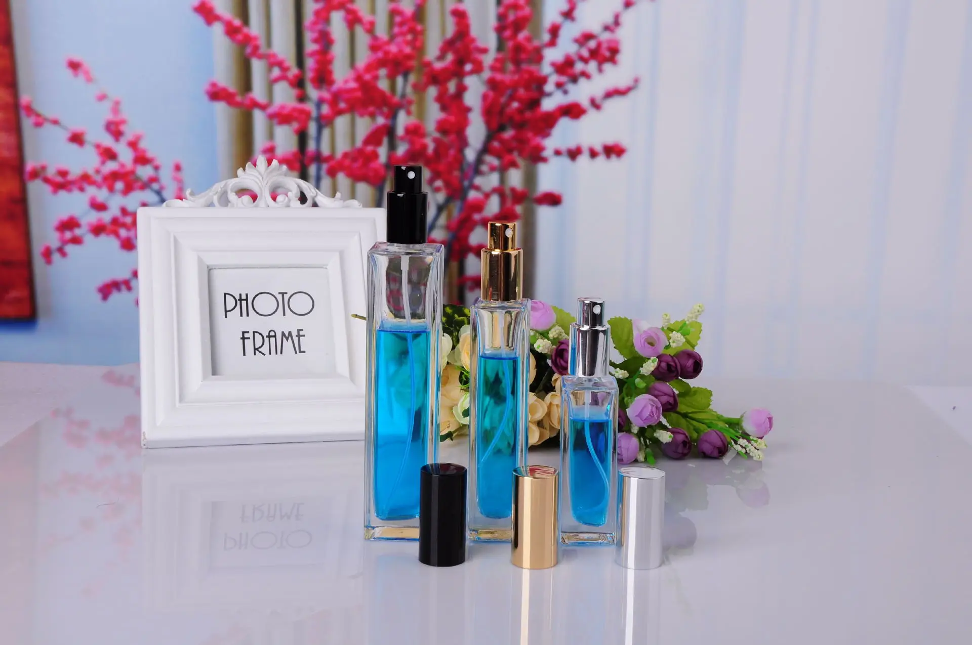 Perfume Bottles Blue/triangle Perfume Bottle/perfume Bottles Designer  Perfume Bottles