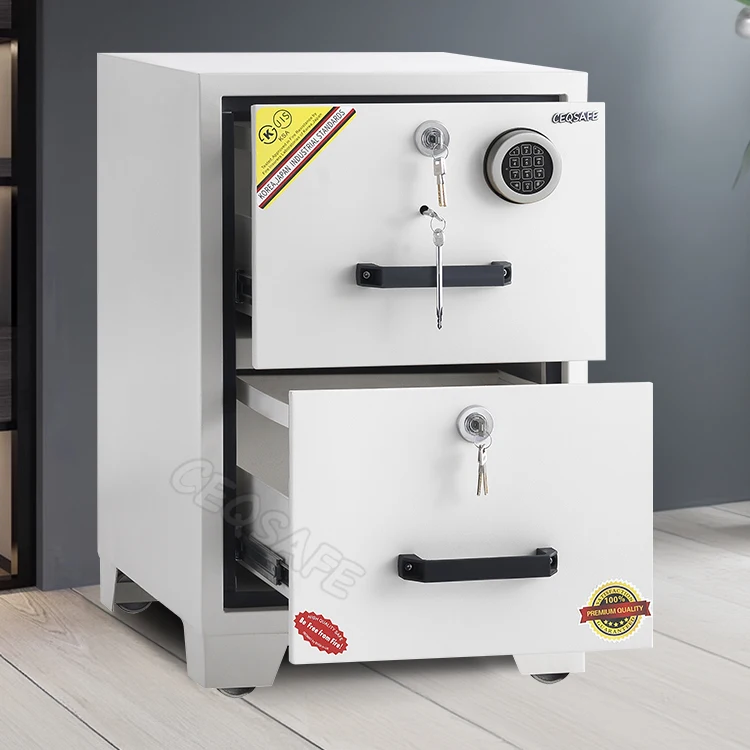 CEQSAFE High-end Fire Proof Safe Two Drawers Resistant Fire Filing Cabinets