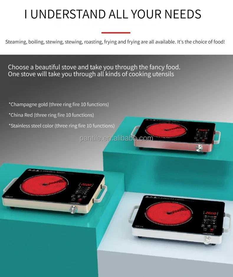 2200w Single Burner Touch Control Clay Pot Stove And Infrared Circuit