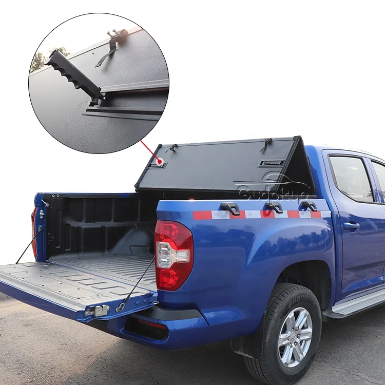 Benext Factory Supply Hard Trifold Aluminum Tonneau Cover for Toyota Hilux Vigo Revo Rocoo Pickup Truck Cover Tundra  V6V8