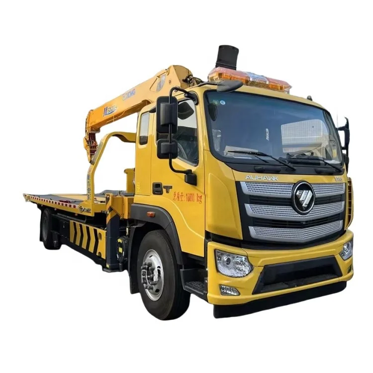 Foton 4x2 5 Ton Rescue Flatbed Tilt and Slide Body Tray Recovery Truck Mounted Crane
