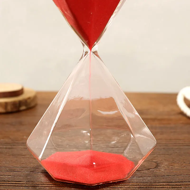 Large 1 Half Hour Diamond Customized Hourglass With Different Color Sand