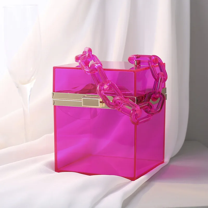 Fashion Box Shaped Clutch Bag Transparent Jelly Acrylic Clear Box Purse -  Buy Clear Box Purse,Clear Acrylic Box Purse,Clear Clutch Acrylic Bag  Product