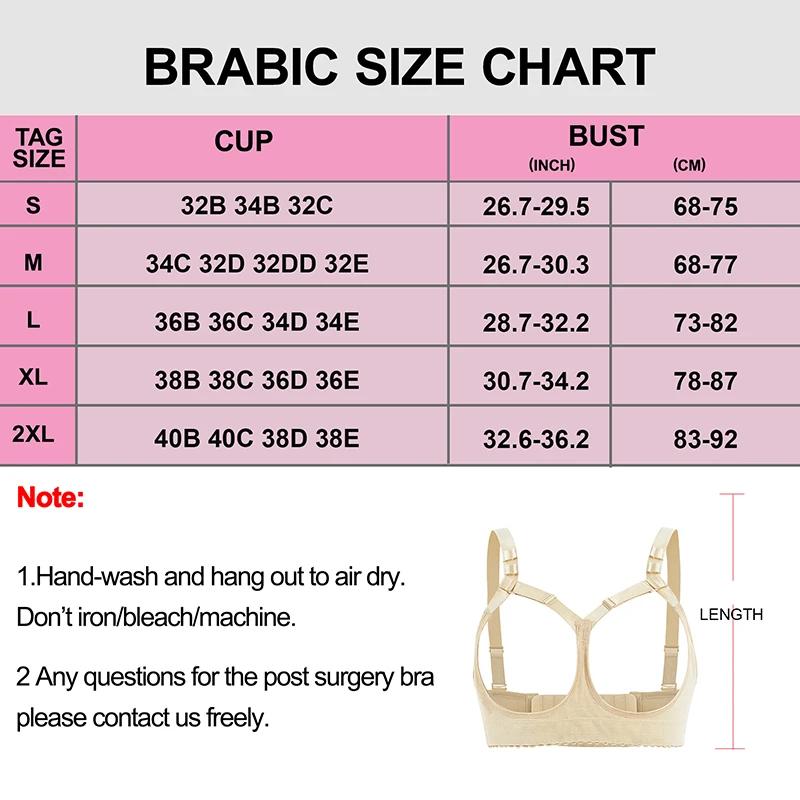 Recovery Shaper Tops Medical Grade Compression Bra Post Surgery Breast Augmentation Bra