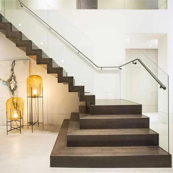 L Shape Zig Zag Steel Stringers Stairs