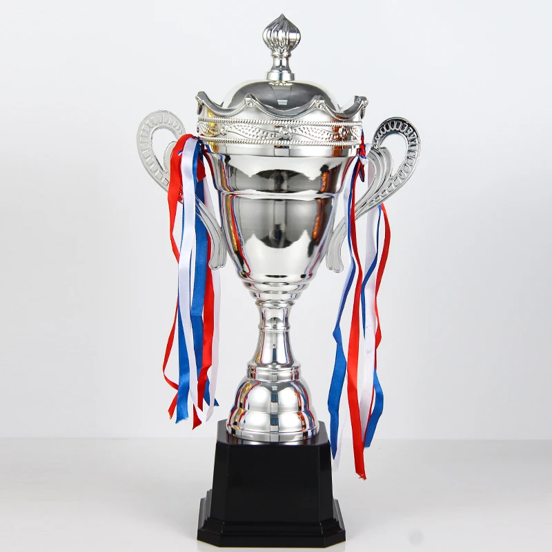 Big Cup Metal Cup Trophy Custom Design and Mold Service King Crown Top Large Metal Craft Plated Trophies Cups From China