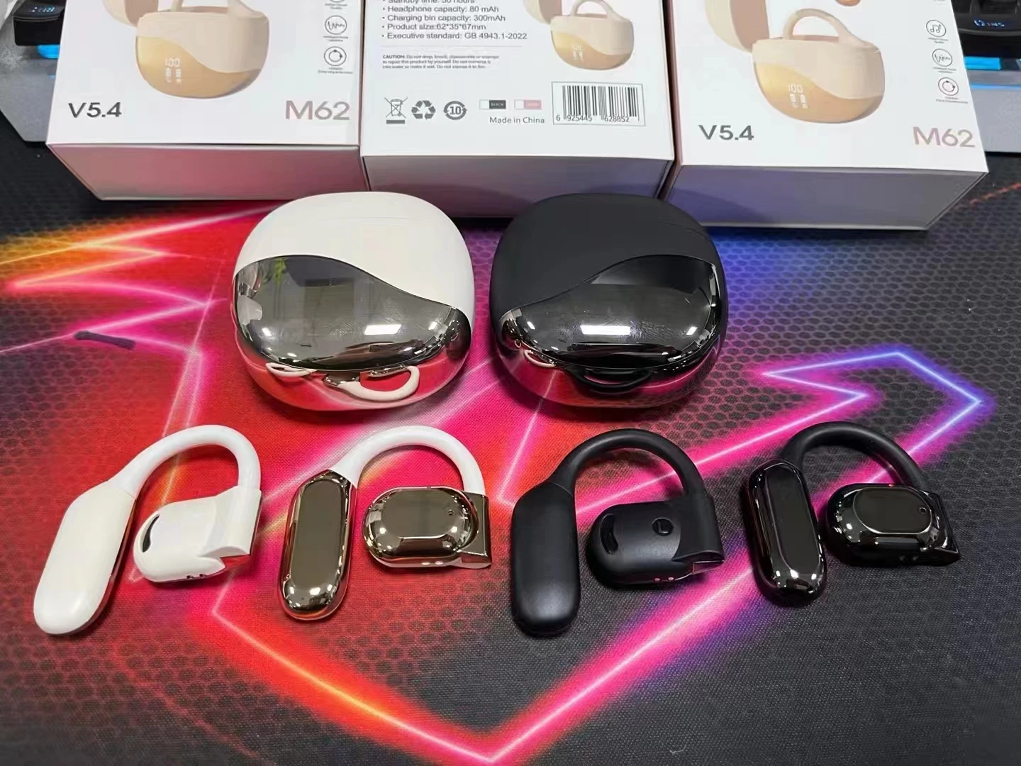 Newest M62 TW SBT V5.4 Earphones Stereo True Wireless Headset Earbuds in Ear Handsfree Earphones Ear Buds for Mobile Phone