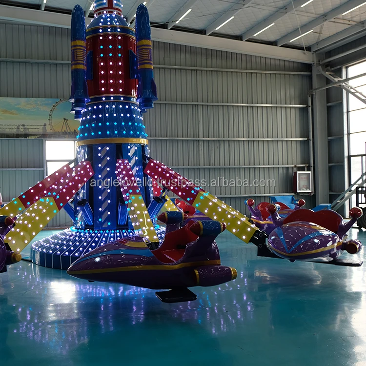 Innovative 2025 Self-Control Fireworks Rocket Plane New Outdoor/Indoor Amusement Park Ride Ideas Made Durable Fiberglass Metal